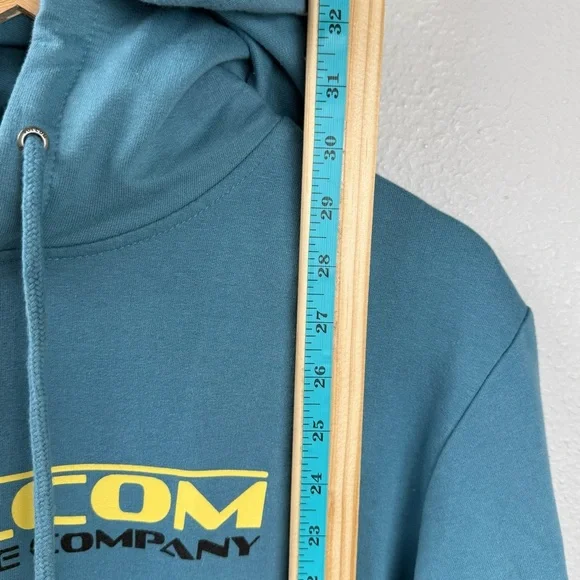 Vintage Volcom‎ Stone Company Mens Y2K Hoodie Size L Blue Preppy 90s Skater - Picture 9 of 16
